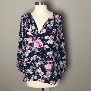 Joie silk floral blouse size small